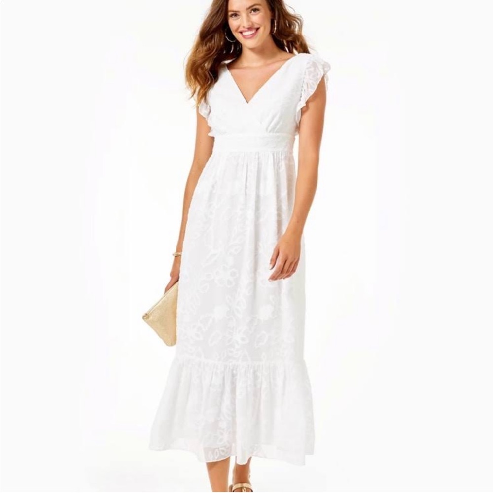 NWT Lily Pulitzer Autumn Midi Dress White 00